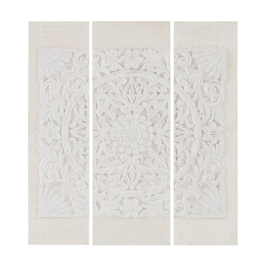 Triptych 3-piece Dimensional Resin Canvas Wall Art Set