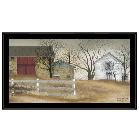 Trendy Decor 4U "The Old Stone Barn" Framed Wall Art, Modern Home Decor Framed Print for Living Room, Bedroom & Farmhouse Wall Decoration by Billy Jacobs