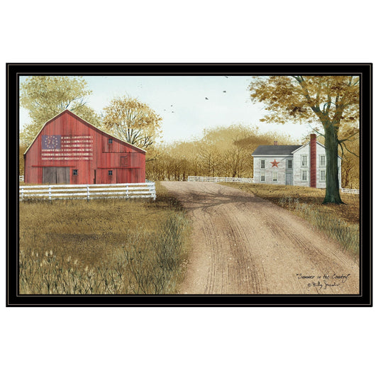 Trendy Decor 4U "Summer in the Country" Framed Wall Art, Modern Home Decor Framed Print for Living Room, Bedroom & Farmhouse Wall Decoration by Billy Jacobs