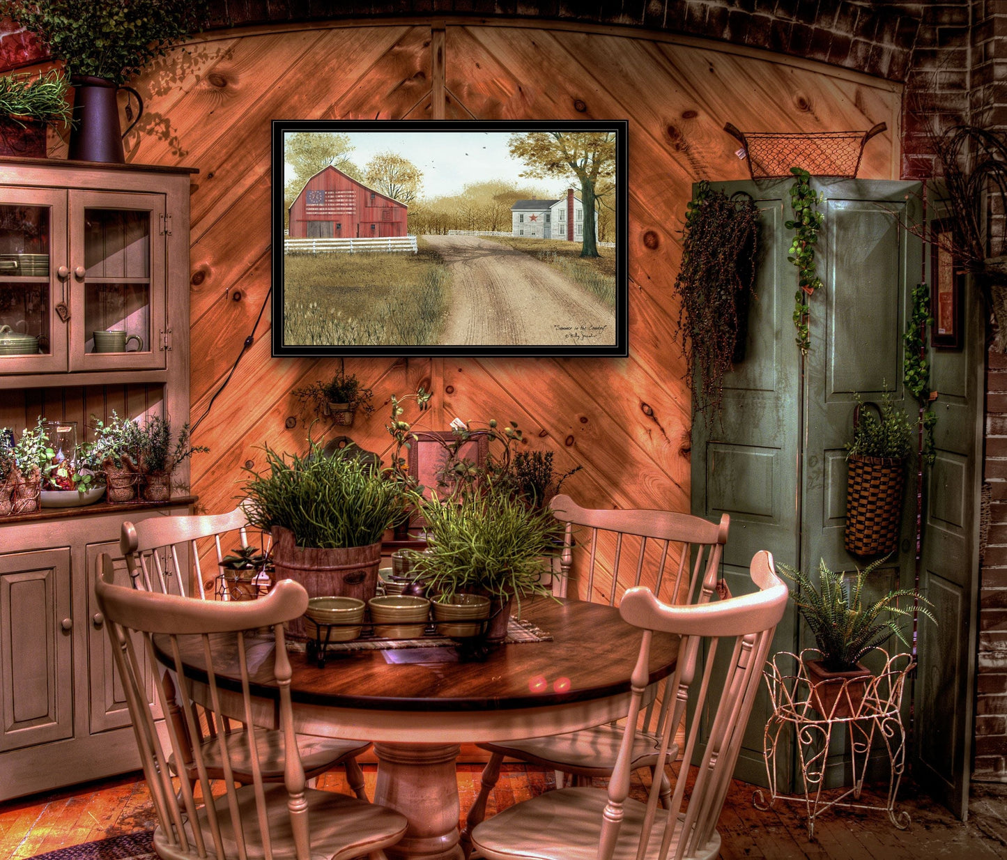 Trendy Decor 4U "Summer in the Country" Framed Wall Art, Modern Home Decor Framed Print for Living Room, Bedroom & Farmhouse Wall Decoration by Billy Jacobs