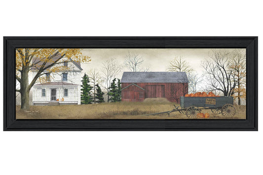 Trendy Decor 4U "Pumpkins For s le" Framed Wall Art, Modern Home Decor Framed Print for Living Room, Bedroom & Farmhouse Wall Decoration by Billy Jacobs