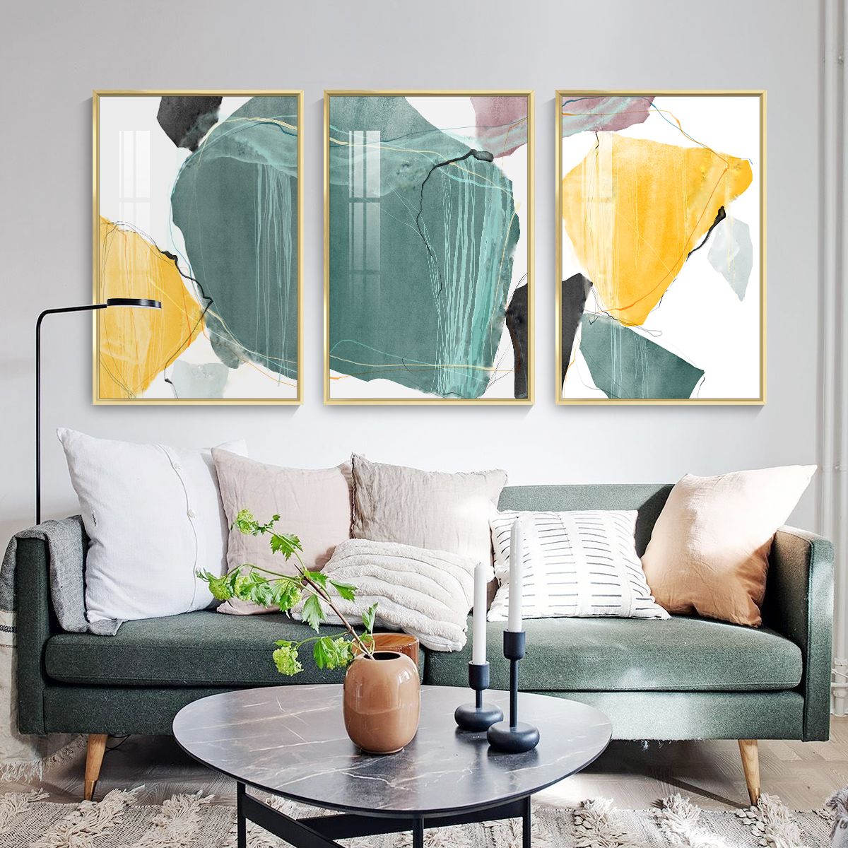 Framed Canvas Wall ArtOil Paintings Impressionism Aesthetic Prints Canvas Paintings for Living Room Bedroom Office Home; 3 Panels
