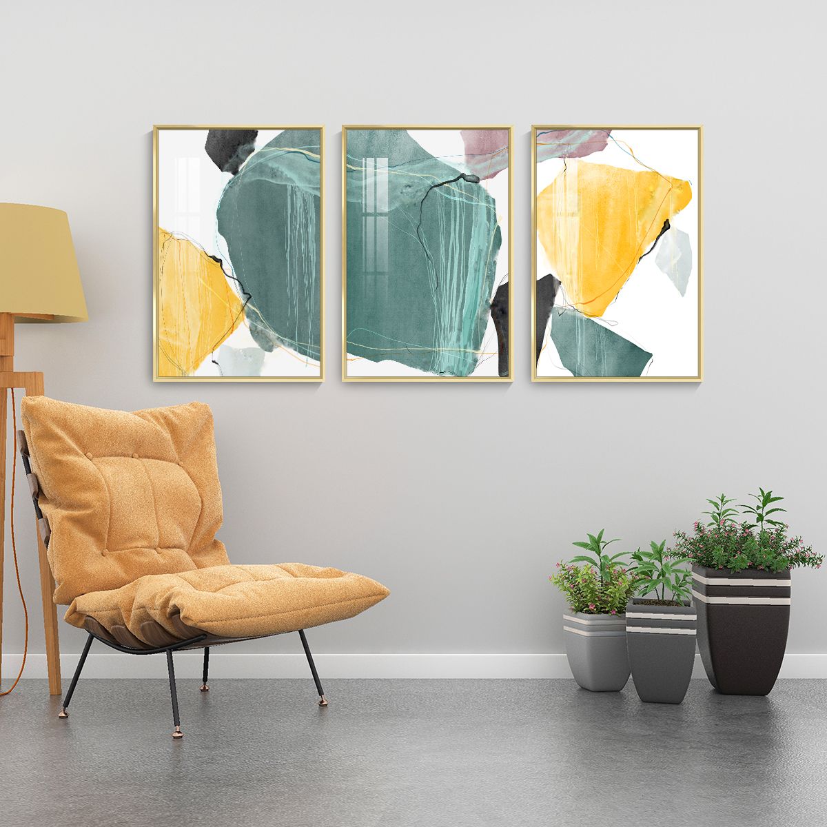 Framed Canvas Wall ArtOil Paintings Impressionism Aesthetic Prints Canvas Paintings for Living Room Bedroom Office Home; 3 Panels