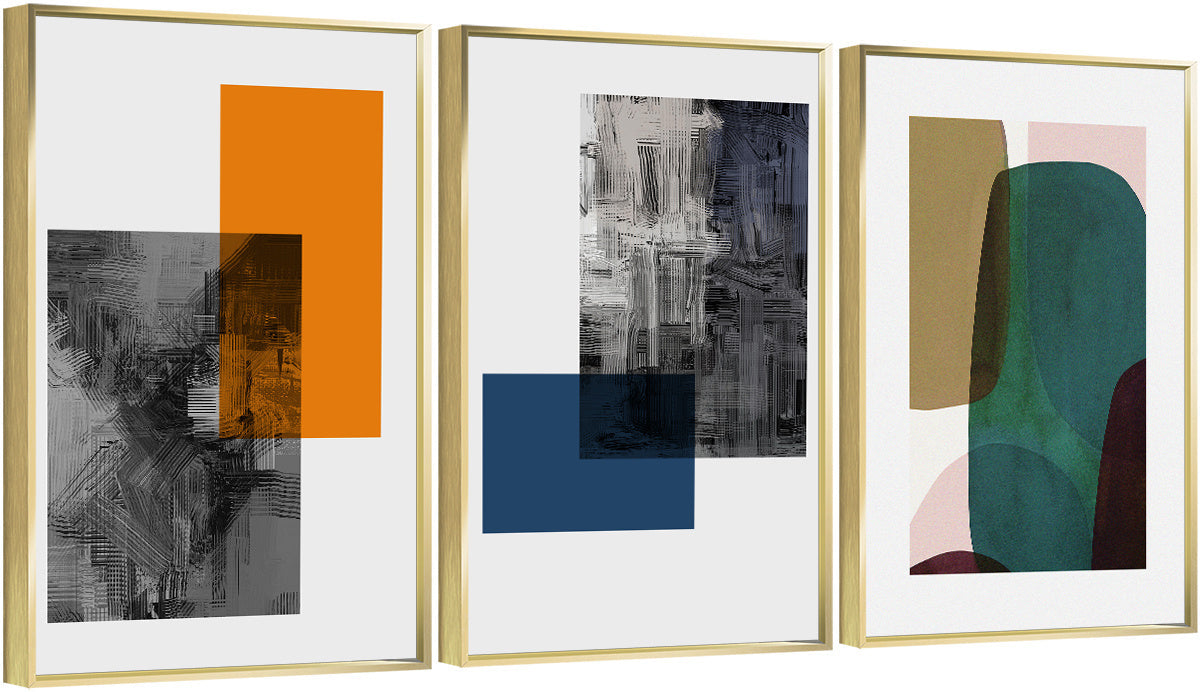 Framed Canvas Wall ArtOil Paintings Impressionism Aesthetic Prints Canvas Paintings for Living Room Bedroom Office Home; 3 Panels