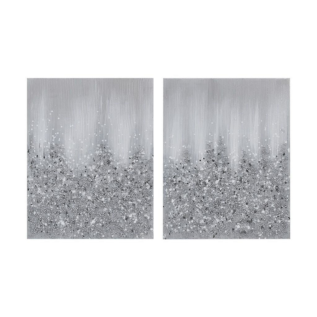 Heavily Embellished 2-piece Canvas Wall Art Set